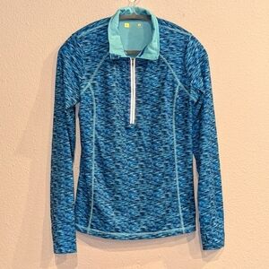 Xersion Semi Fitted Qtr Zip Long Sleeve Top Sz Medium
